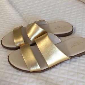 Gold Cole Haan sandals